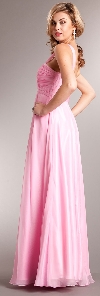Broad Straps Shirred Bust Long Formal Evening Prom Dress back