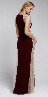 Silhouette Styles Prom Gown with Rhinestone Accents back