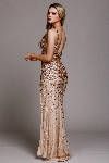 Sweetheart Neckline Sequin Prom Gown back