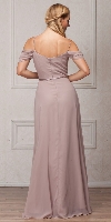 Spaghetti Straps Cold-shoulder Long Bridesmaid Dress back