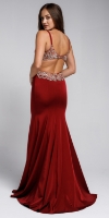 Sweetheart Neckline Fitted Sateen Prom Gown back