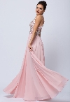 Sleeveless Beaded Prom Dress with High Neckline back