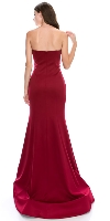 Strapless Sweetheart Neck Floor Length Formal Evening Dress back in Red