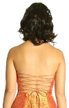Criss Crossed Off-Shouldered Beaded Prom Dress back
