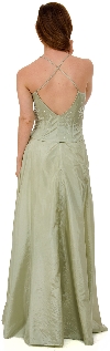Criss Crossed 2 pc Beaded Formal Evening Dress back