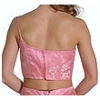 Single Shoulder Flower Applique Prom Dress back