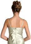Satin Full Length Formal Bridesmaid Dress back
