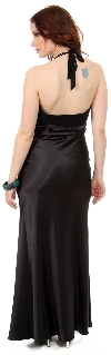 Beaded Empire Cut & Halter Neck Formal Prom Dress back