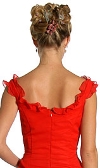 Ruffle Beaded Formal Dress back in Red