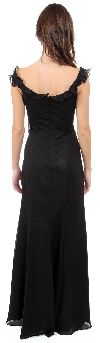 Ruffle Beaded Formal Dress back