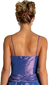 Short Layered Prom Dress with Flower Applique back
