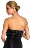Beaded Mermaid Cut Style and Ruffled Prom Dress back