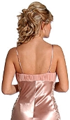 Pleated Long Formal Beaded Prom Dress back