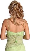 Ruffled and See-Thru Formal Prom Dress back