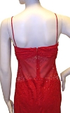 Spaghetti Strapped Rouched Beaded Dress back