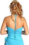 Single Flower Beaded Formal Prom Dress back