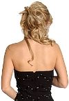 Ruffled Strapless Short Prom Dress back
