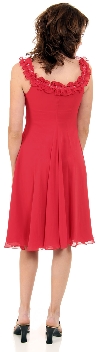 Ruffled Short Cocktail Prom Dress back