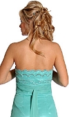 Strapless Beaded Full Length Prom Dress back