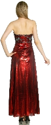 Strapless Sweetheart Formal Evening Dress back