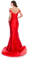 Off-Shoulder Mermaid Skirt Long Prom Pageant Dress back