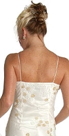 Formal Dress with Beaded Flower Patterns back in Ivory