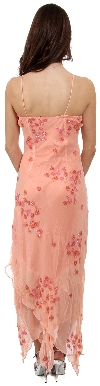 Formal Dress with Beaded Flower Patterns back