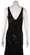 V-Neck Bottom Flared Cocktail Dress back