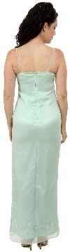 Long Formal Beaded Dress with Matching Jacket  back in Mint