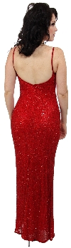 Fully Beaded Slim Cut Formal Dress back