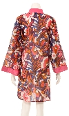 Long Sleeve Floral Print Pink Summer Dress back