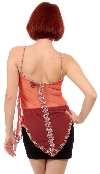 Asymmetric Spaghetti Net Top with Mocha or Silver Beading back