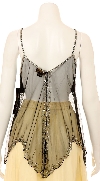 Spaghetti Strapped Gleamed Sheer Top back