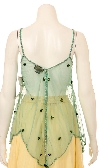 Spaghetti Strapped Petal Beaded Translucent Top back in Teal