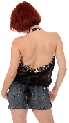 Halter Top Sequined Night on the Beach Blouse back