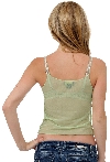 Golden Wings Spaghetti Strapped Top back in Apple Green