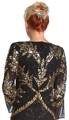 Hand Beaded Full Length Formal Dress back