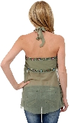Halter Neck Beaded/Pebbled Top back