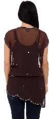Tinkling Asymmetric Beaded Top back