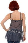 Double Strapped Assymetrical Sequined Top back