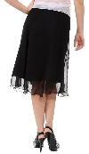 Embellished Circles Knee Length Skirt back