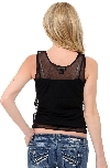 Broad Strap Sheered Top back