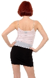 Net Top with Multi-color Beadwork back in White