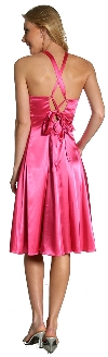 V Neck Short Prom Dress back