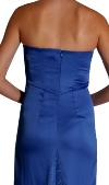 Off Shouldered Beaded Satin Dress with Tail back
