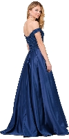 Sweetheart Off-the-Shoulder Lace Bust Long Prom Dress back