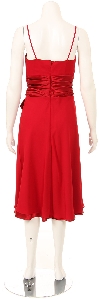 Spaghetti Ribbon Bow Formal Party Dress back in Red