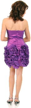 Short Flirty Ruffled Party Prom Dress back
