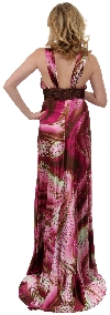 Empire Style Multi Color Full Length Formal Dress back in Fuchsia