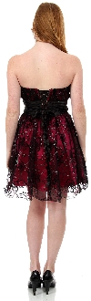 Strapless Short Flower Cocktail Dress back